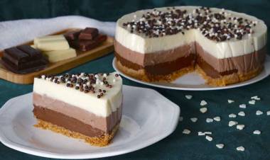 Tarta de tres chocolates: la dulce armonía del cacao en un postre irresistible