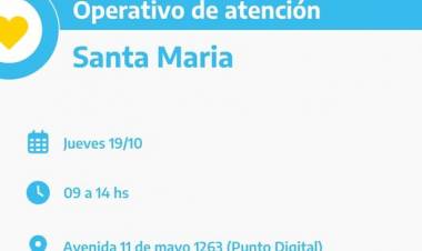 Atención al público en el Punto de Contacto de Anses en Santa María