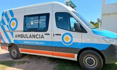 Moccero envió una ambulancia de alta complejidad al Hospital Lucero del Alba de Huanguelén