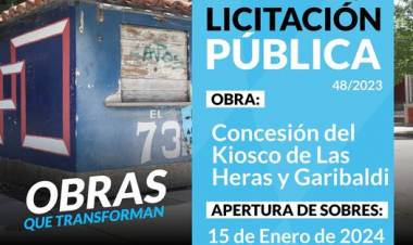 Licitacion Publica Obra: “Concesión del Kiosco Las Heras y Garibaldi”