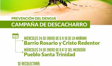 Prevenir el Dengue: continúa por los barrios de la ciudad la campaña de descacharro
