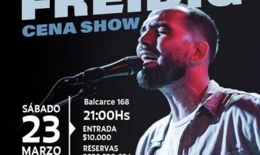 Alex Freidig cantará en la cena show que organiza la Junta Vecinal Altos Balcarce