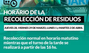 Horario de Recolección de Residuos 