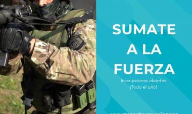 Sumate a la Fuerza Policial. Inscripciones abiertas todo el año