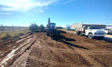 Huanguelén: trabajos en el Parque Industrial local