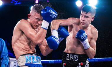 Triunfo de Santiago "El Paisa" Aliberti en la Federación de Box.