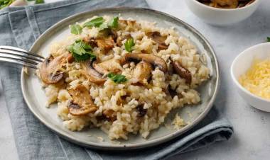 Receta de risotto cremoso de hongos: exquisito y reconfortante