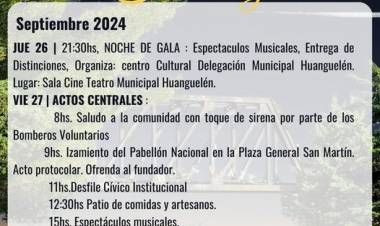  ¡Huanguelén Celebra su 112º Aniversario!