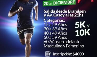 Cuenta regresiva para la 4° Carrera Nocturna: ¡No te quedes afuera!