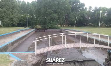 Tareas de mantenimiento en el Balneario Municipal Samuel Davies