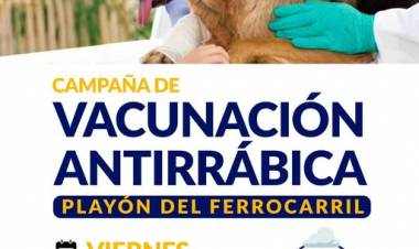Campaña de Vacunación Antirrábica en el Playón del Ferrocarril