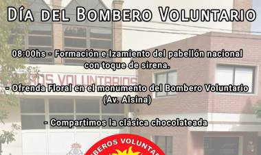 Cronograma para el "Dia del Bombero Voluntario"