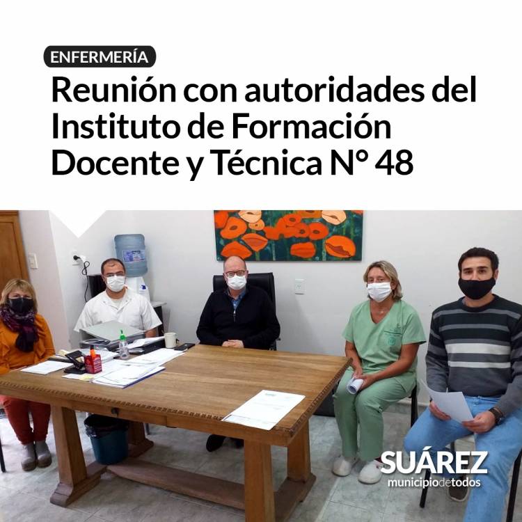 Salud-Enfermería: reunión con autoridades del Instituto de Formación Docente y Técnica N° 48