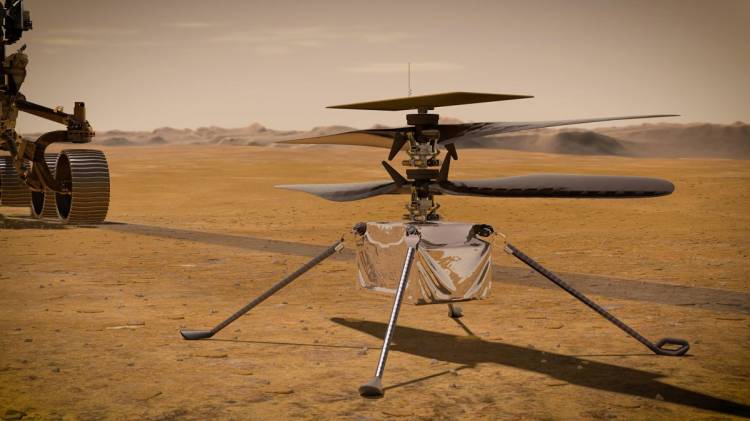 El helicóptero Ingenuity de la NASA realiza con éxito su primer vuelo en Marte