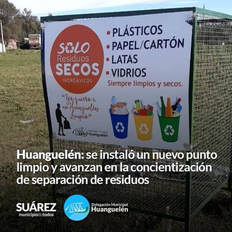 Huanguelén: Se instaló un nuevo punto limpio 