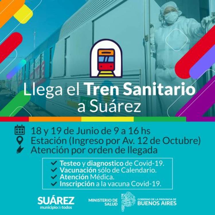 El Tren Sanitario llega a Coronel Suárez⠀