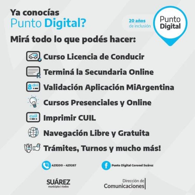 ¿Ya conoces Punto Digital? Mirá todo lo que podes hacer: