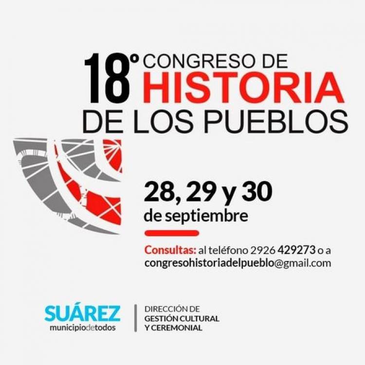 Cultura:  “18° Congreso de Historia de los Pueblos de la provincia de Buenos Aires”