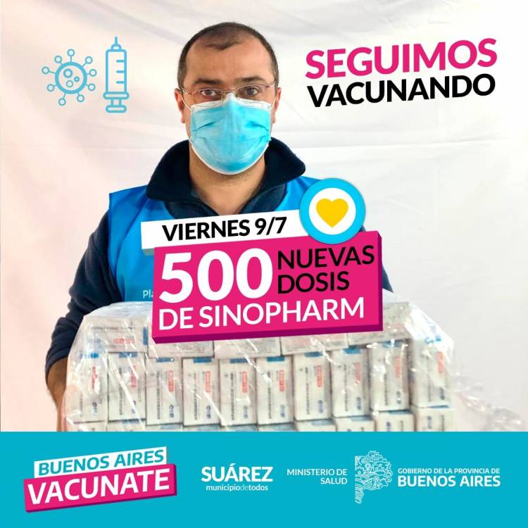 Más vacunas más esperanzas: llegaron 500 dosis de SINOPHARM