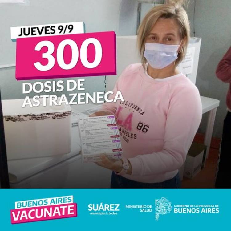 Llegaron 300 nuevas dosis⠀