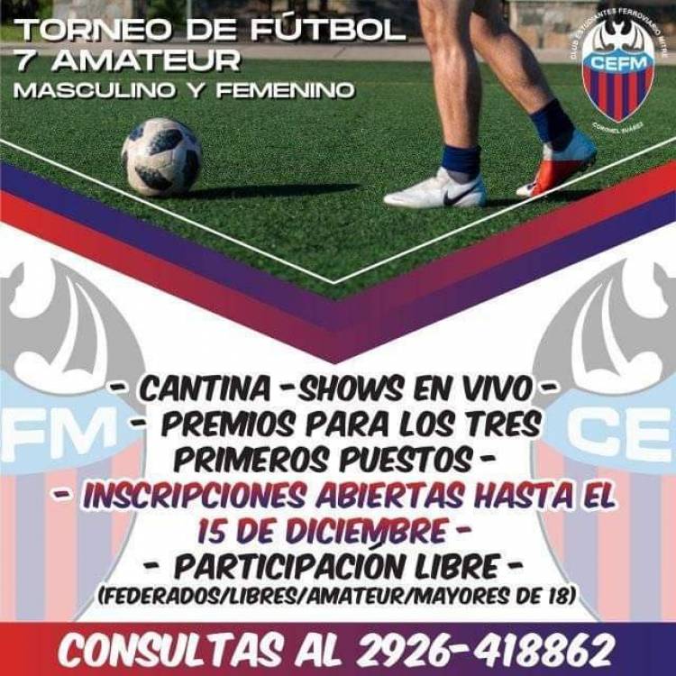 El Club Estudiantes Ferroviario Mitre organiza un torneo de Futbol 7 amateur, femenino y masculino