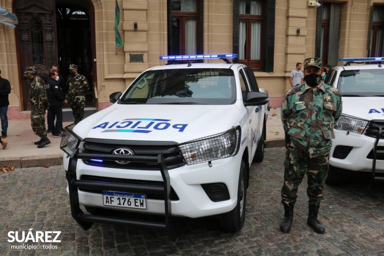 Visita del Ministro Sergio Berni a Cnel. Suárez