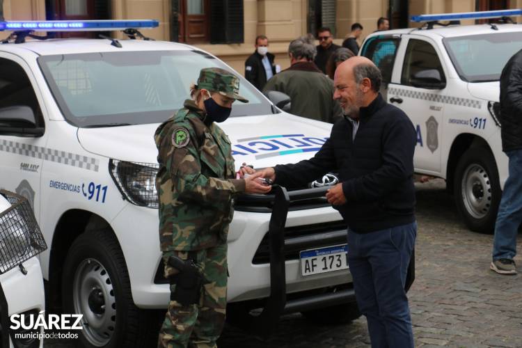 Visita del Ministro Sergio Berni a Cnel. Suárez