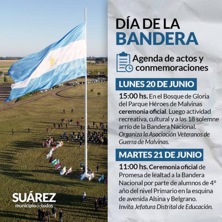 Día de la Bandera: agenda de actos y conmemoraciones
