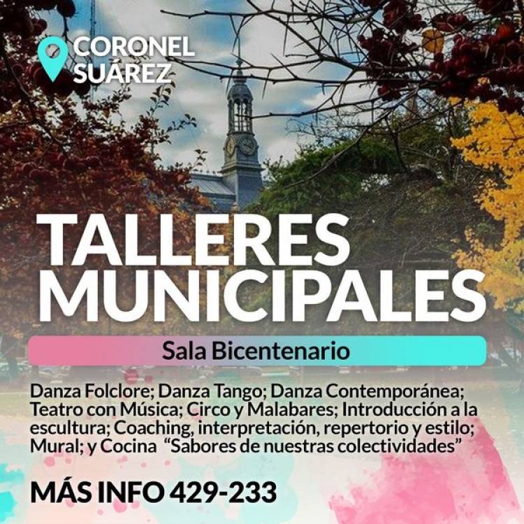 Inscripciones abiertas para participar de los talleres culturales municipales