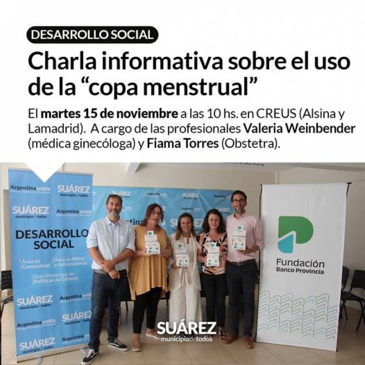 Charla informativa sobre el uso de la “copa menstrual”