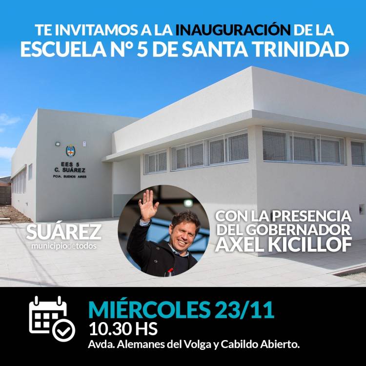 Inauguracion de Escuela N°5 de Santa Trinidad