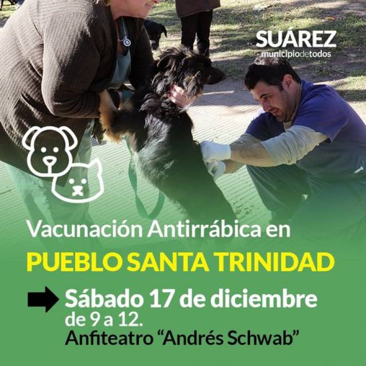 Campaña de vacunación antirrábica en Pueblo Santa Trinidad