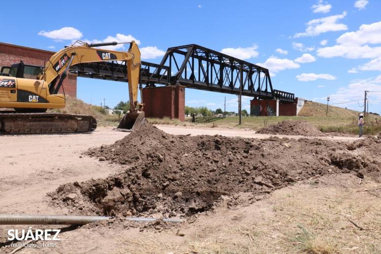 Avanza la obra de ampliación de la red cloacal en la ciudad cabecera