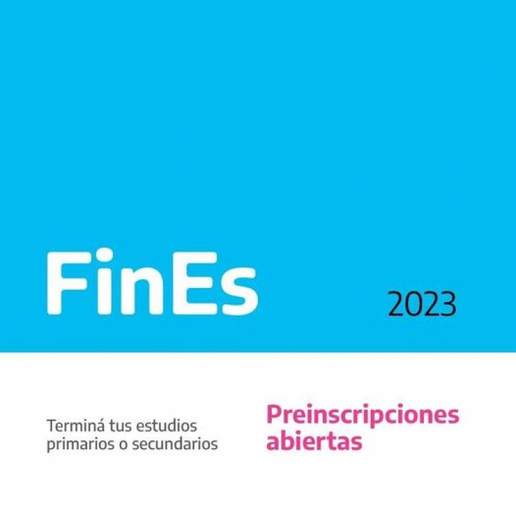 PLAN FINES: Hasta el 15 de marzo abierta la preinscripción