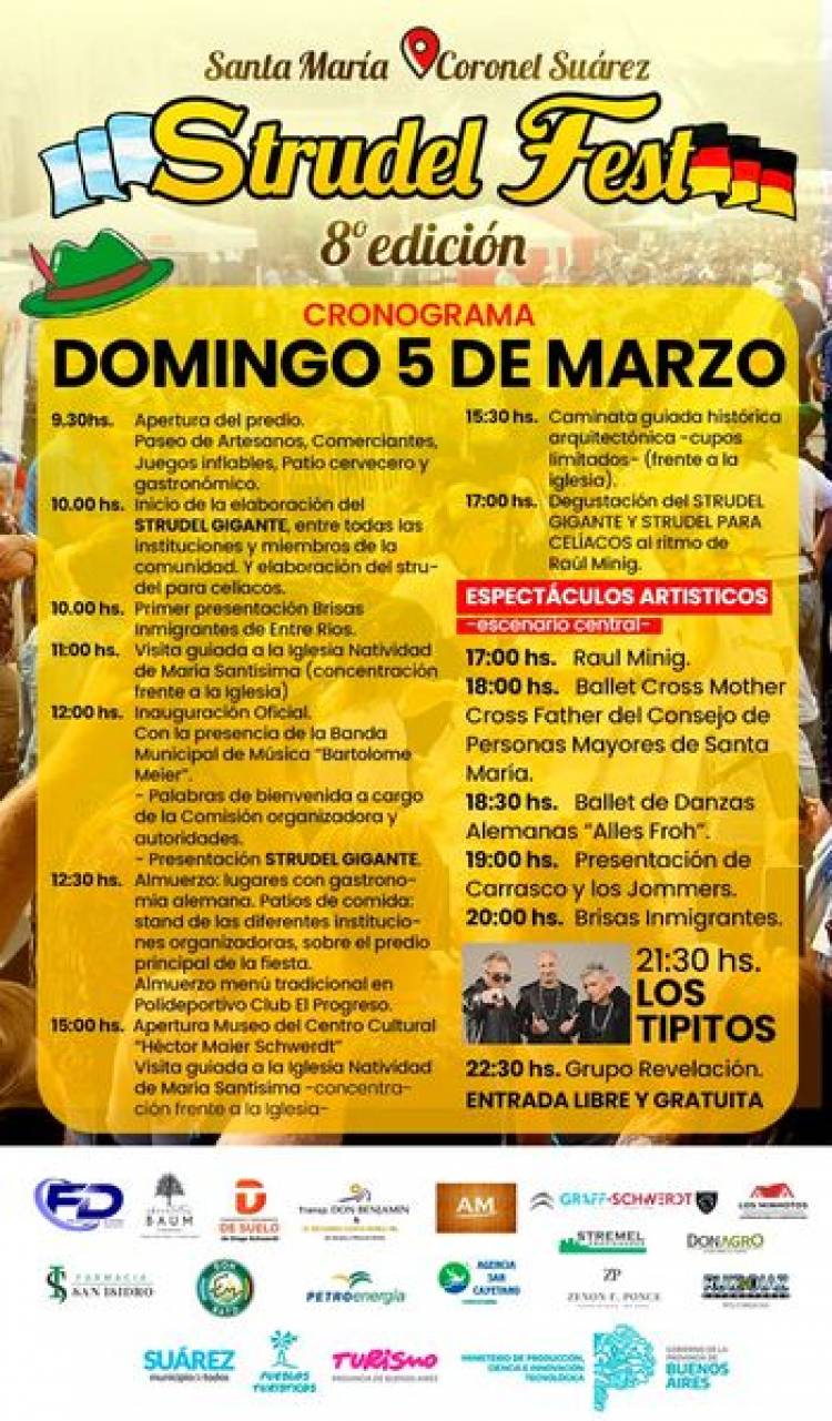 “Los Tipitos” presentes en la 8° edición de la Strudel Fest