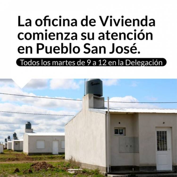 La oficina de Vivienda comienza su atención en Pueblo San José