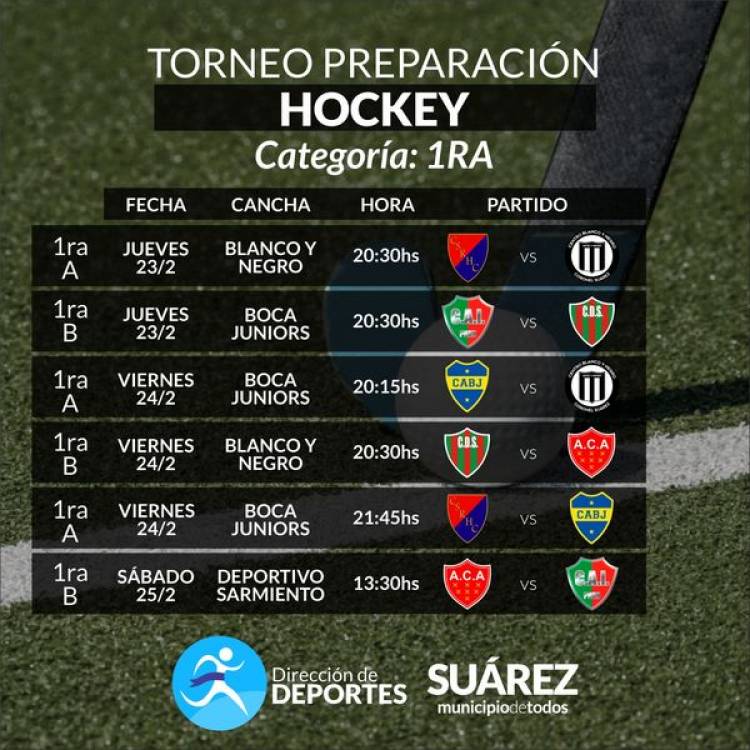 Hockey: 6 equipos de Suárez y la región mueven la bocha en el torneo Preparación