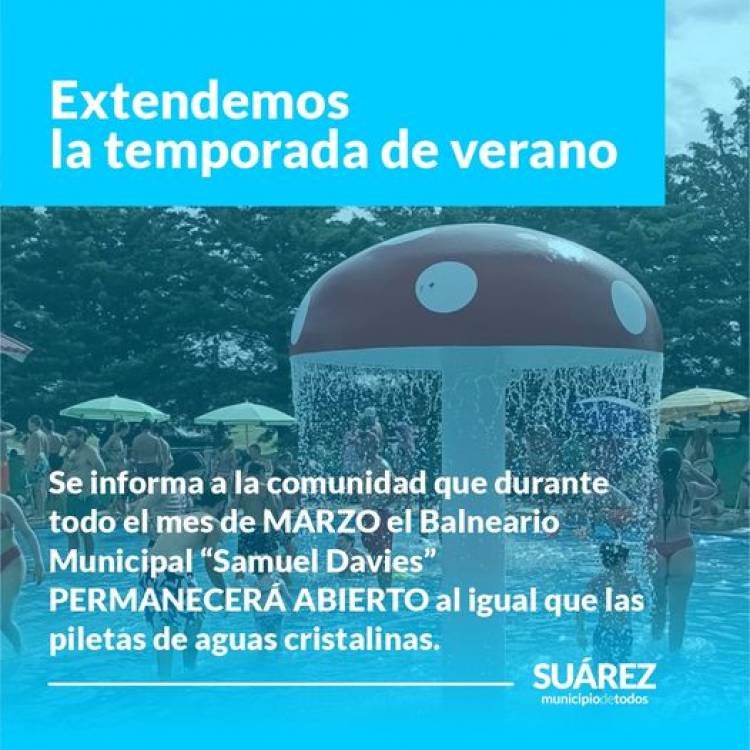 Extendemos la temporada de verano en el Samuel Davis