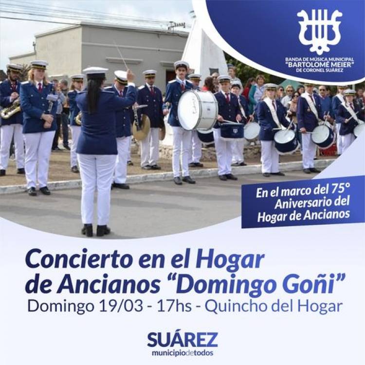 Concierto de la Banda Municipal de Música “Bartolomé Meier” en el Hogar de Ancianos