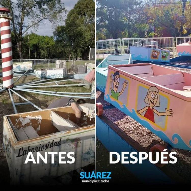 Inauguración del renovado Carrusel y juegos mecánicos en la plaza Tambor de Tacuarí