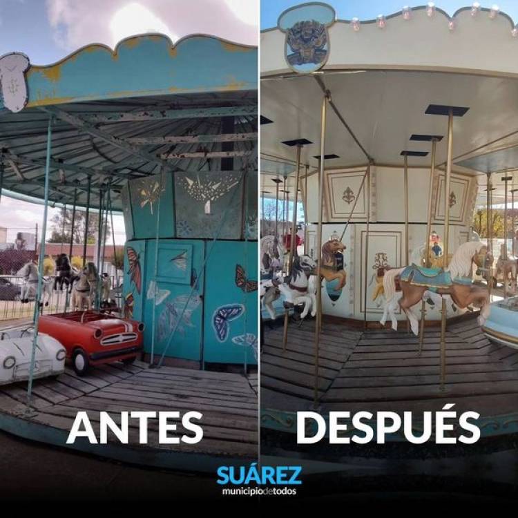 Inauguración del renovado Carrusel y juegos mecánicos en la plaza Tambor de Tacuarí