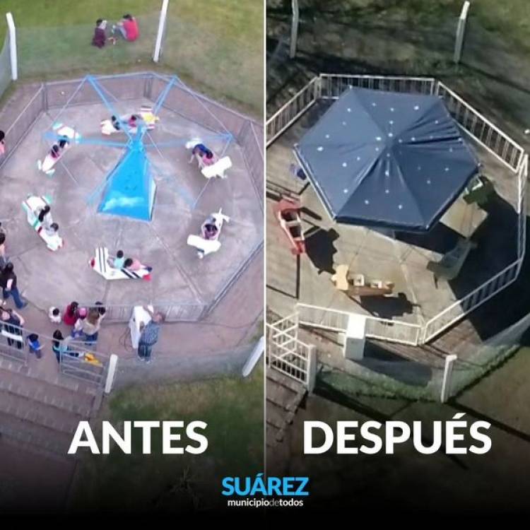 Inauguración del renovado Carrusel y juegos mecánicos en la plaza Tambor de Tacuarí