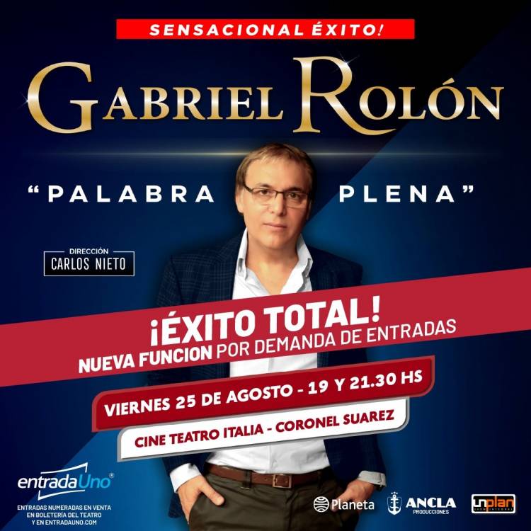 Gabriel Rolon en nuestro Cine Teatro Italia