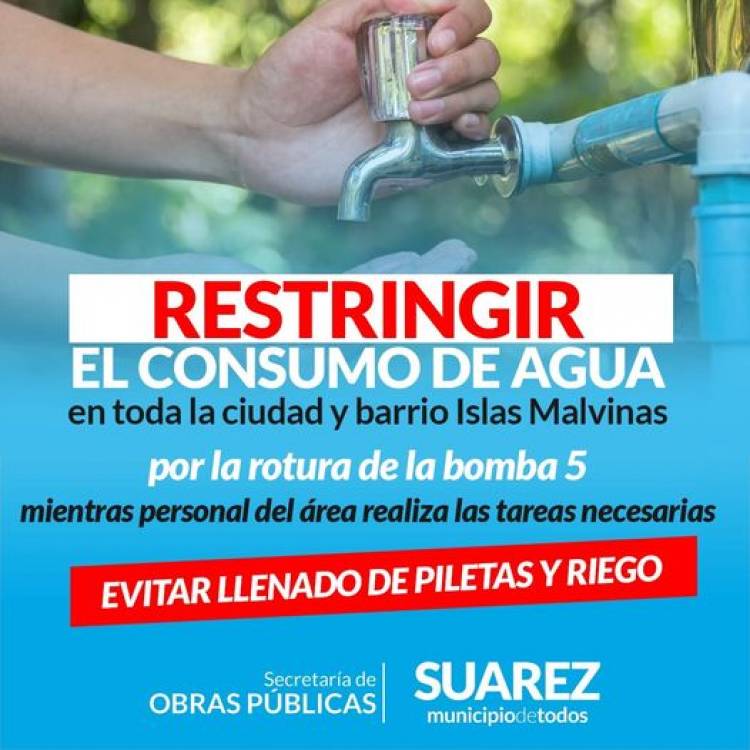 ATENCIÓN: rotura de bomba de agua
