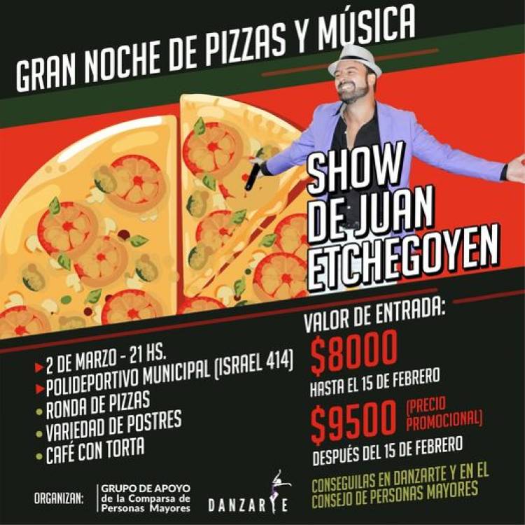 Show de Juan Etchegoyen en el Polideportivo Municipal