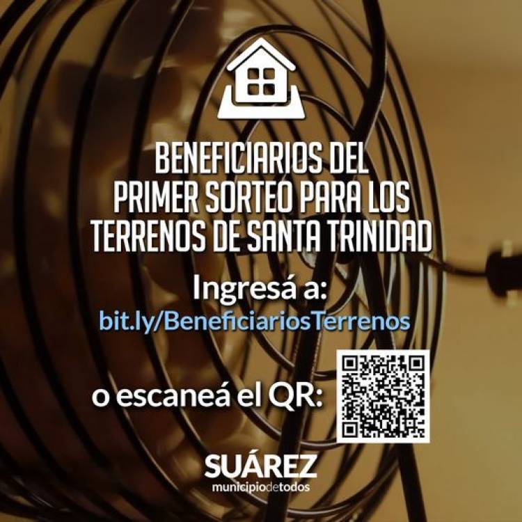 Sorteo de terrenos en Santa Trinidad: listado de beneficiarios