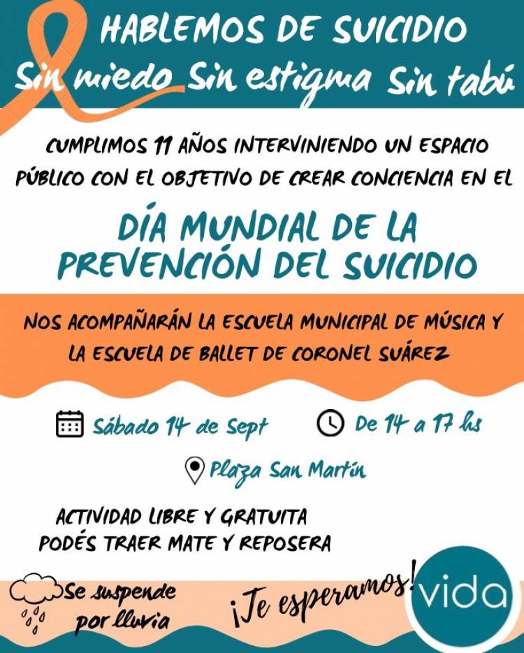 Hablemos del suicidio sin miedo, sin estigma, sin tabú