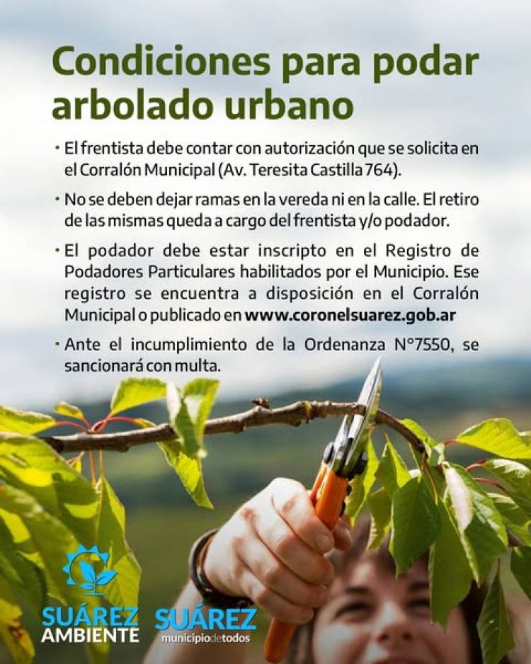  ¡ATENCIÓN VECINOS! INICIÓ LA TEMPORADA DE PODA