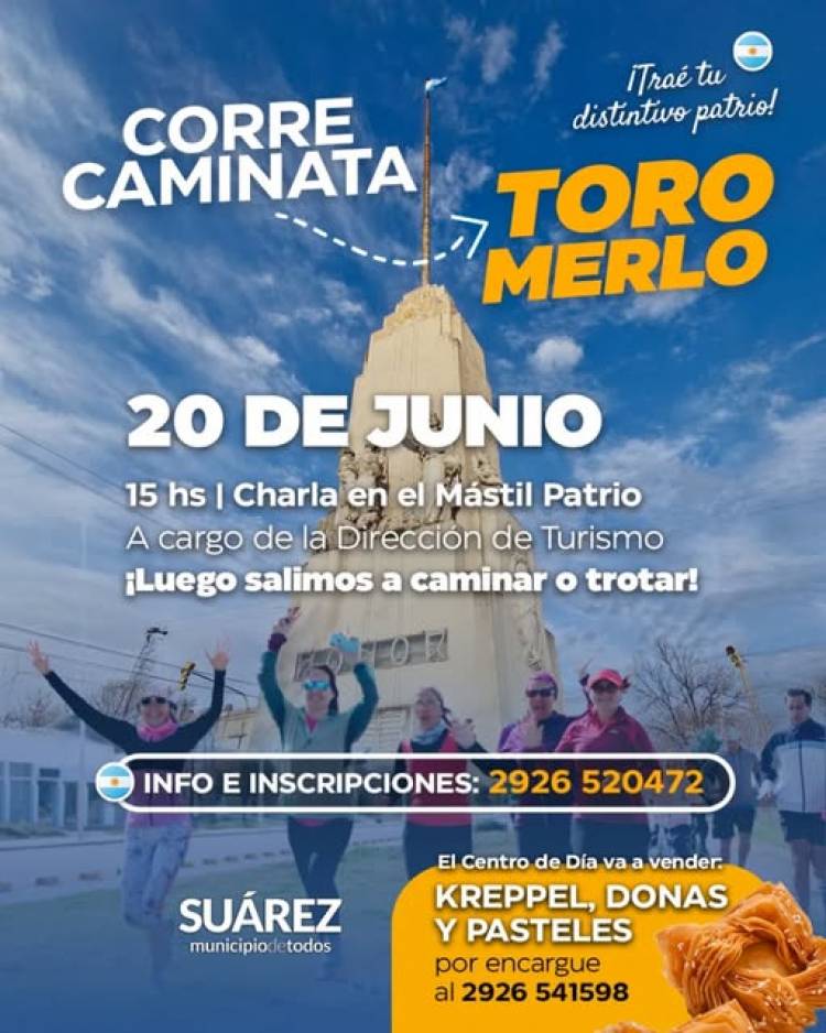 CorreCaminata - Toro Merlo: ¡Celebremos juntos el Día de la Bandera!
