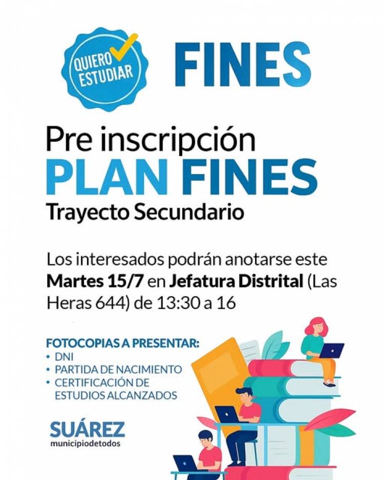 ¡INSCRIPCIONES A FINES!